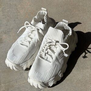 White Chunky Knit Sock Sneakers Size 40